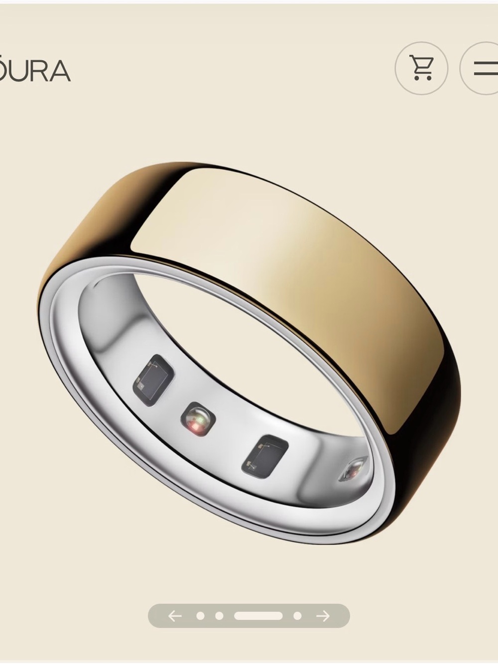 Gently used Gen4 Oura Ring Size 8 Rose gold